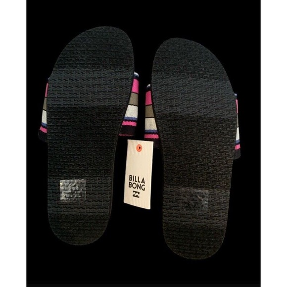 BILLABONG SURF RETREAT Women's Slide Sandal ROSE Stripe Size 10 NWT - Picture 4 of 6
